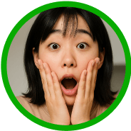 驚きの表情